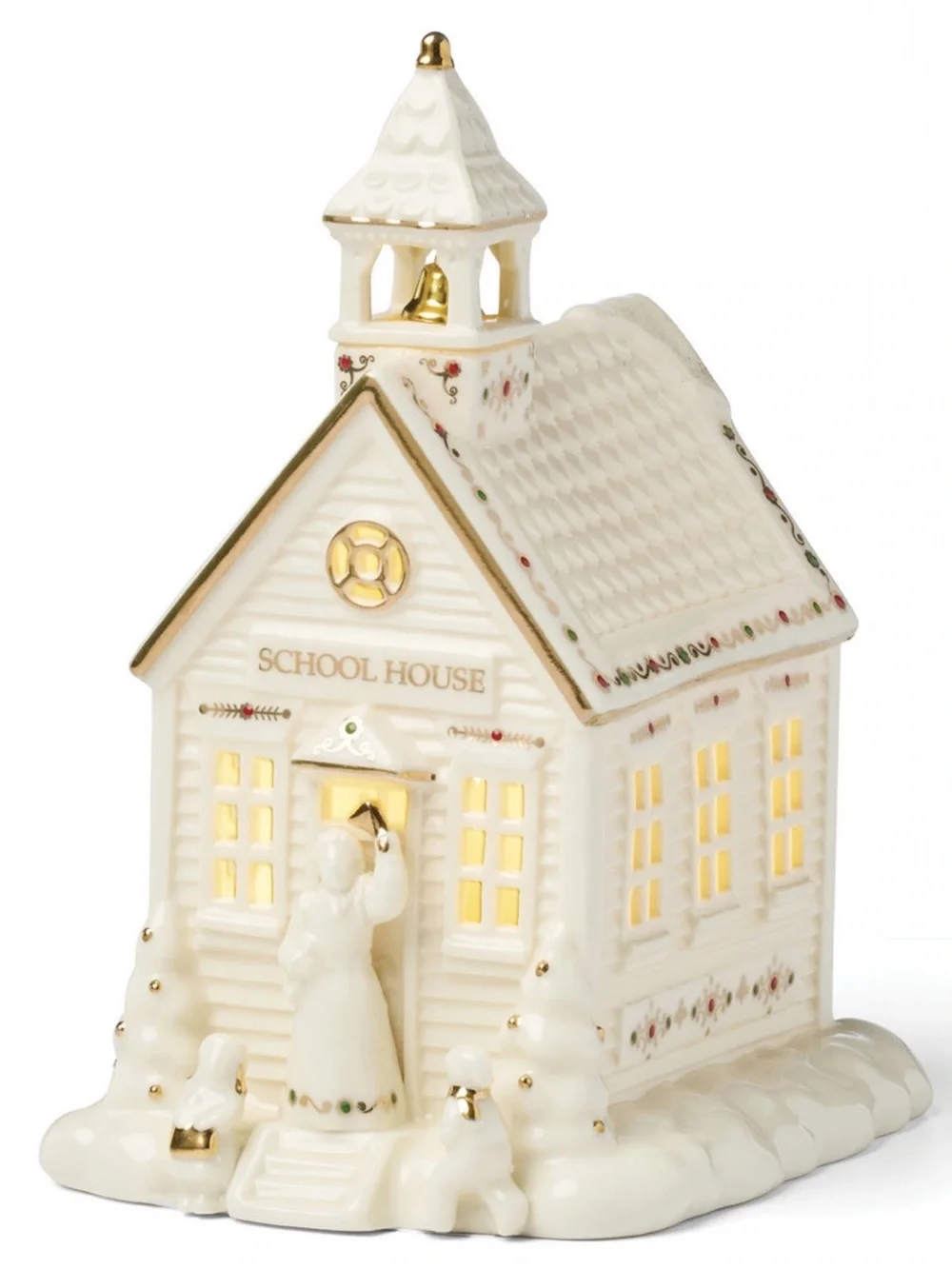 Lenox Mistletoe Park School House Figurine - Brand New In Box: FROM THE VAULT!